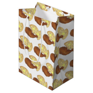 Sacola Para Presentes Média Galinha e Jantar Waffles, Comida de Soul Clássica