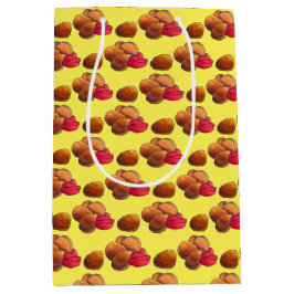 Sacola Para Presentes Média Galinhas Nuggets com Ketchup Comida Foodie