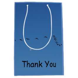 Sacola Para Presentes Média Gansos canadenses em voo