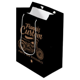 Sacola Para Presentes Média Garagem Personalizada de Motocicleta Bobber Custom