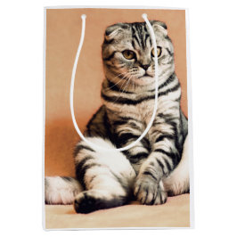 Sacola Para Presentes Média Gatinho Bonito Desenterrado