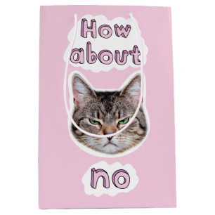 Sacola Para Presentes Média Gato irritado