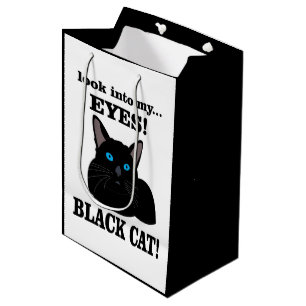 Sacola Para Presentes Média Gato Negro Gatinho Amante de os animais de Gato Ne