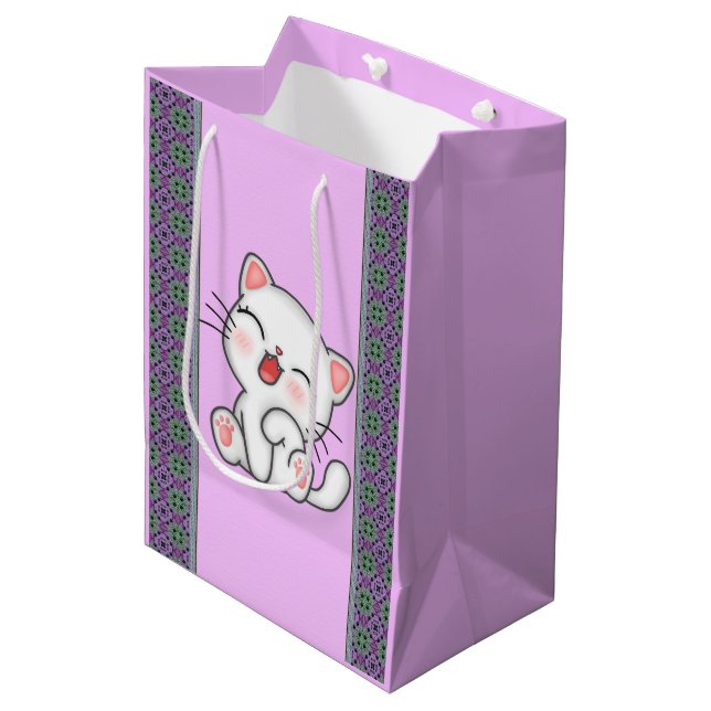 Sacola Para Presentes Média Gato presente (Frente inclinada)