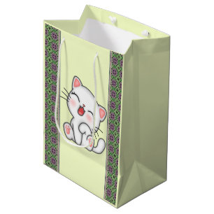Sacola Para Presentes Média Gato presente
