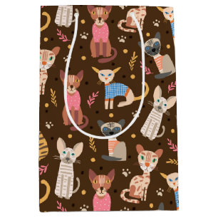 Sacola Para Presentes Média Gatos Engraçados Gatos-Presente