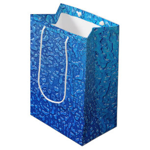 Sacola Para Presentes Média Gelo No Blue Metal