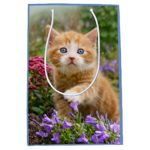 Sacola Para Presentes Média Gengibre Gengibre bonito em um retrato fotográfico