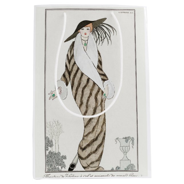 Sacola Para Presentes Média George Barbier, Art Deco Medium Gift Bag (Frente)