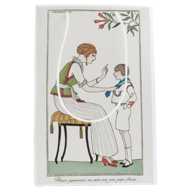Sacola Para Presentes Média George Barbier, Art Deco Medium Gift Bag (Frente)