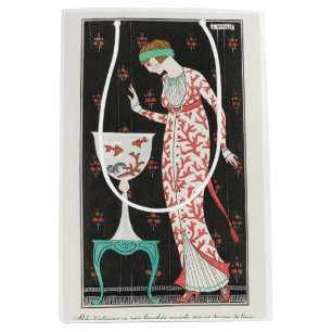 Sacola Para Presentes Média George Barbier, Art Deco Medium Gift Bag
