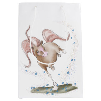 Sacola Para Presentes Média Geschenktüte mit Pferdemotiv, Geschenkverpackung