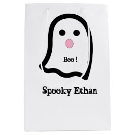 Sacola Para Presentes Média Ghost Boo Bonito Spooky