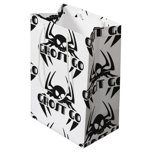 Sacola Para Presentes Média Ghost Go Spooky Season (Verso inclinado)