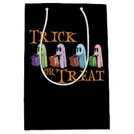 Sacola Para Presentes Média Ghosts de corte ou barra de tratamento