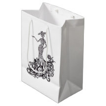 Gif de papel de arte de linha silhueta de senhora