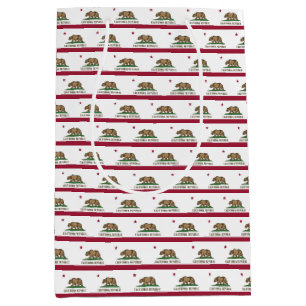 Sacola Para Presentes Média Gift Bag com bandeira da Califórnia, EUA