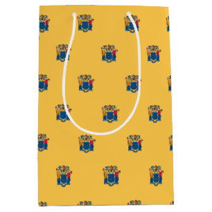 Sacola Para Presentes Média Gift Bag com bandeira de Nova Jersey, EUA