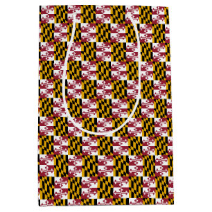 Sacola Para Presentes Média Gift Bag com bandeira do Estado de Maryland, EUA