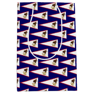 Sacola Para Presentes Média Gift Bag com Samoa Americana, EUA
