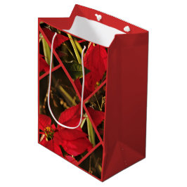 Sacola Para Presentes Média Gift Bag - Férias de Natal de Poinsettia