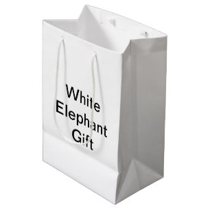 Sacola Para Presentes Média Gift Genérico Engraçado de Elefante Branco