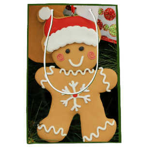 Sacola Para Presentes Média Ginger Bread Man