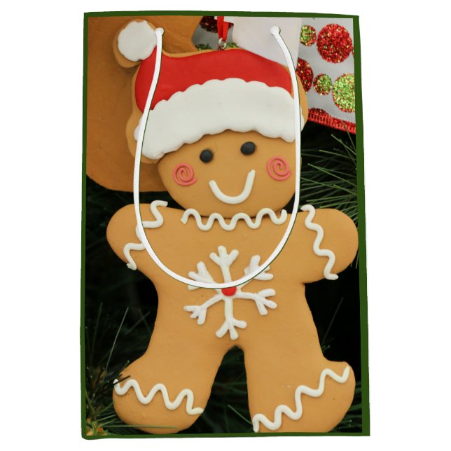 Sacola Para Presentes Média Ginger Bread Man (Frente)