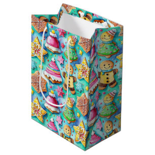 Sacola Para Presentes Média Gingercake de cromo de aquarela