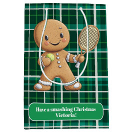 Sacola Para Presentes Média Gingerpão Tênis Grand Slam 🎾 🎄 texto personaliza