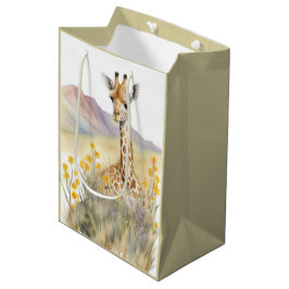 Sacola Para Presentes Média Giraffe Gift Bag