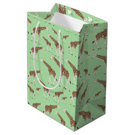 Sacola Para Presentes Média Giraffe Jungle Safari Animal