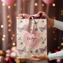 Sacola Para Presentes Média Girly Cream Blush Pink Sweet Little Critério Perso