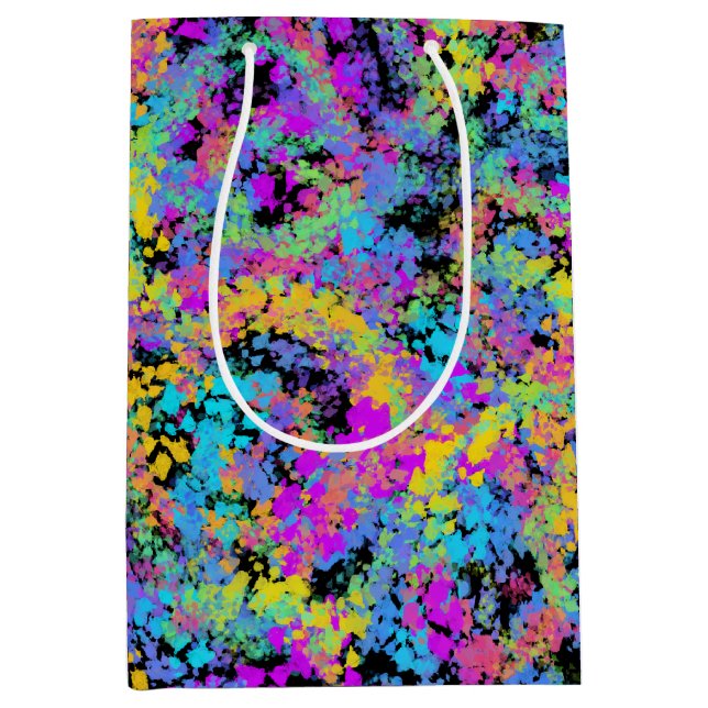 Sacola Para Presentes Média giz crayon derretido multicolor : (Frente)