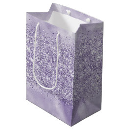 Sacola Para Presentes Média Glitzy Roxo