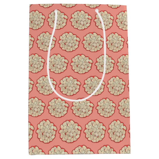 Sacola Para Presentes Média Gnocchi Massas de Comida de Cuisina Italiana (Frente)