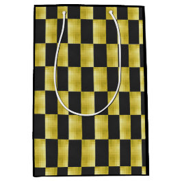 Sacola Para Presentes Média Gold-Paneled-Black-IV