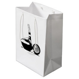 Sacola Para Presentes Média Golf Ball and Club