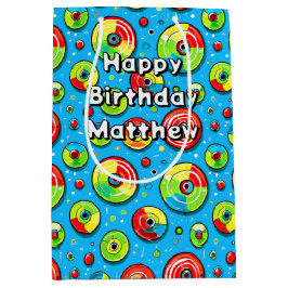 Sacola Para Presentes Média Golfe de Disco Azul, Verde e Vermelho foi o próxim