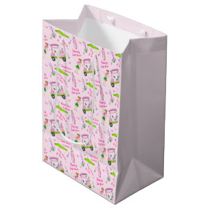 Sacola Para Presentes Média Golfe Swing Pink Conscientização do Câncer de Mama