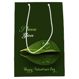 Sacola Para Presentes Média Gotas de Água em Forma de Coração Adoráveis em Fol