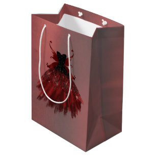 Sacola Para Presentes Média Gothic Fairy Crimson Gown Ovinos Vermelhos Profu