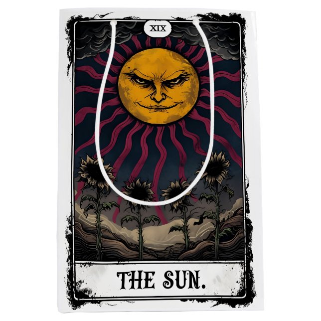 Sacola Para Presentes Média Gothic Sun tarot (Frente)