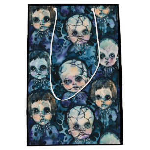 Sacola Para Presentes Média Gótica Halloween Bonecas assustadoras e assustador