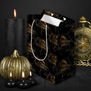 Sacola Para Presentes Média Gótica Spooky Raven Em Adulto De Lua Completa