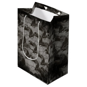 Sacola Para Presentes Média Gótico Spooky Raven No Dia das Bruxas Adultas Da L