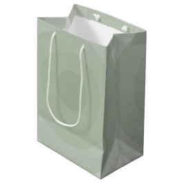 Sacola Para Presentes Média Gradação do Círculo Minimalista Verde Sage