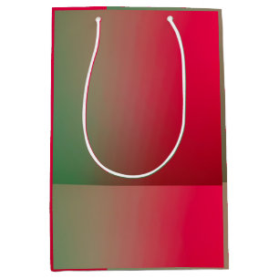 Sacola Para Presentes Média gradiente vermelho e verde
