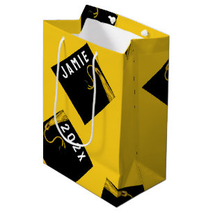 Sacola Para Presentes Média Graduação 2025 - Saco médio amarelo para presentes