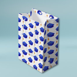 Sacola Para Presentes Média Graduação do Segundo grau Real Azul